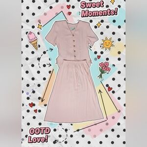 Pink Button-Up Dress